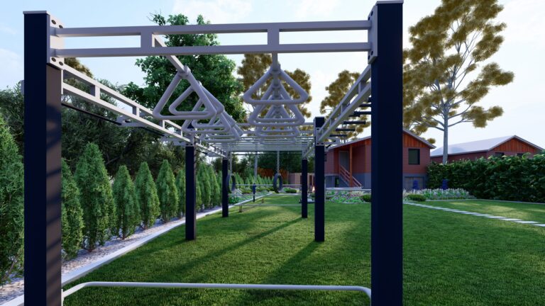 siłownia zewnętrzna w ogrodzie